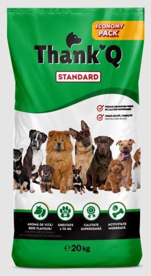 THANK'Q dry dog food, 20 kg, Beef