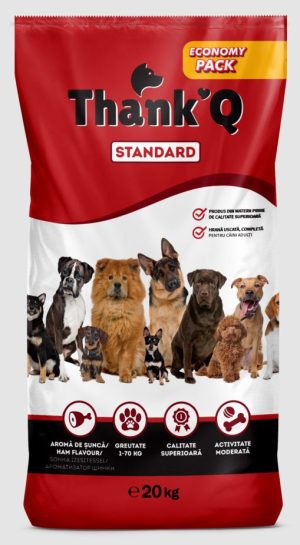 THANK'Q dry dog food, 20 kg, Ham