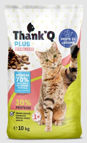 THANK'Q PLUS dry cat food, Sterilized, 10 kg, Fish