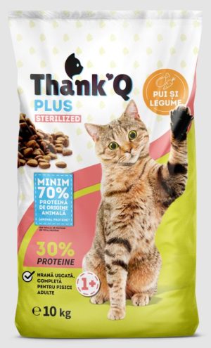 THANK'Q PLUS dry cat food, Sterilized, 10 kg, Chicken