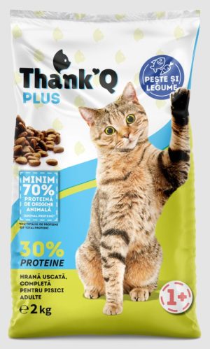 THANK'Q PLUS dry cat food, 2 kg, Fish