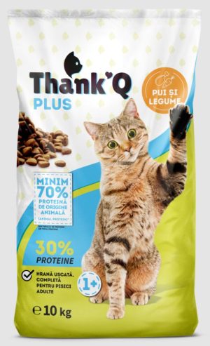 THANK'Q PLUS dry cat food, 10 kg, Chicken